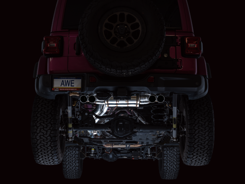 AWE 21+ Wrangler 392 Switchpath Cat-Back Exhaust- Quad BashGuards AWE Tuning