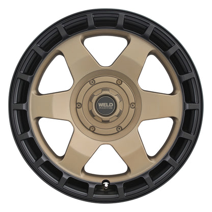 Weld Off-Road Ridge 17x9 - 6x135 / 6x139.7 BP - ET-12 - 106.1mm CB - Satin Bronze Wheel (Black Ring)