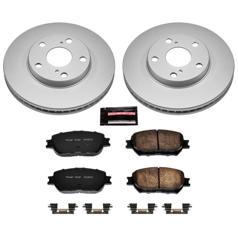 Power Stop 02-06 Toyota Camry Front Z17 Evolution Geomet Coated Brake Kit PowerStop