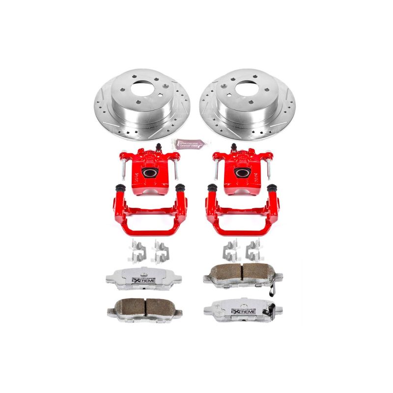Power Stop 10-12 Nissan Altima Rear Z26 Street Warrior Brake Kit w/Calipers PowerStop