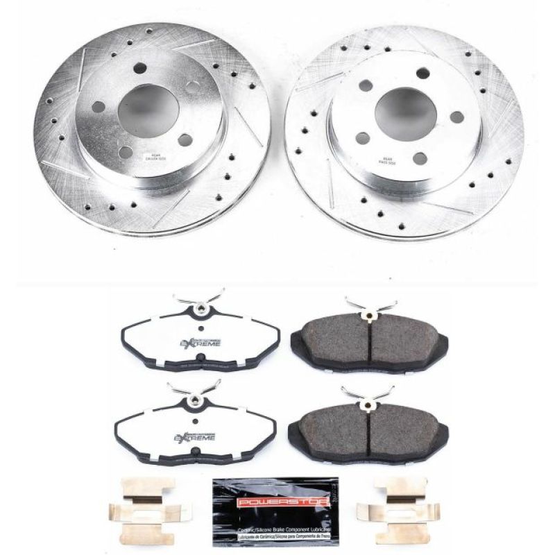 Power Stop 93-97 Ford Thunderbird Rear Z26 Street Warrior Brake Kit PowerStop