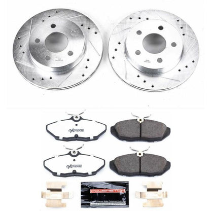 Power Stop 93-97 Ford Thunderbird Rear Z26 Street Warrior Brake Kit PowerStop