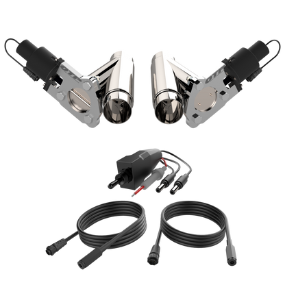 QTP Dual 2.25 Inch Electric Exhaust Cutout Combo Kit (Universal) - QTEC45CP QTP
