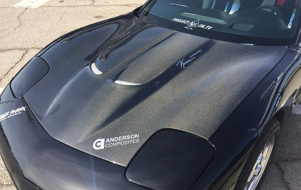 Anderson Composites 1997 - 2004 Chevrolet Corvette C5 Type-TD Carbon Fiber Hood - AC-HD9704CHC5-TD