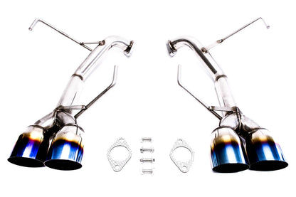 PLM Subaru WRX & STi Sedans 2011-14 Axle-Back Exhaust Muffler Deletes (Blue) - PLM-SUB-TKP-DUAL-2011-BL