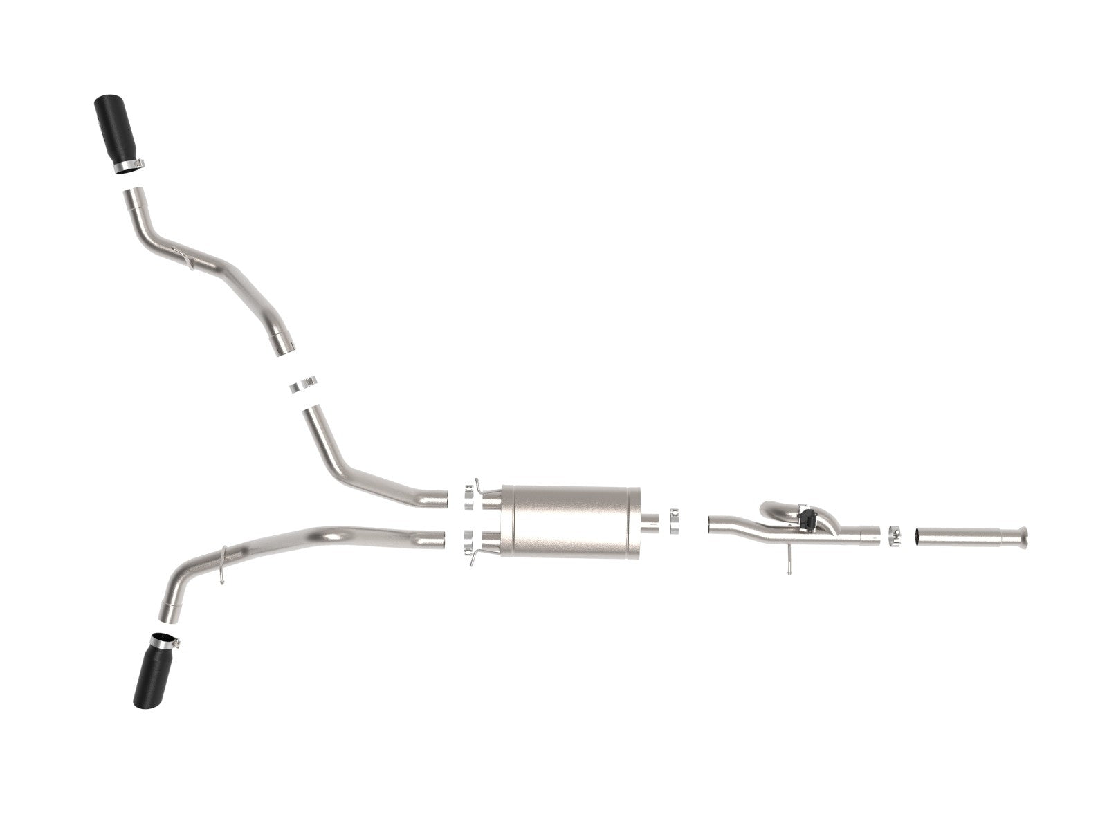 AFE Silverado / Sierra Gemini XV 3 IN 304 Stainless Steel Cat-Back Exhaust System w/ Cut-Out Black aFe