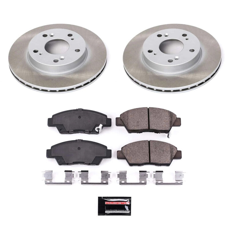 Power Stop 11-15 Honda CR-Z Front Semi-Coated Rotor Kit PowerStop