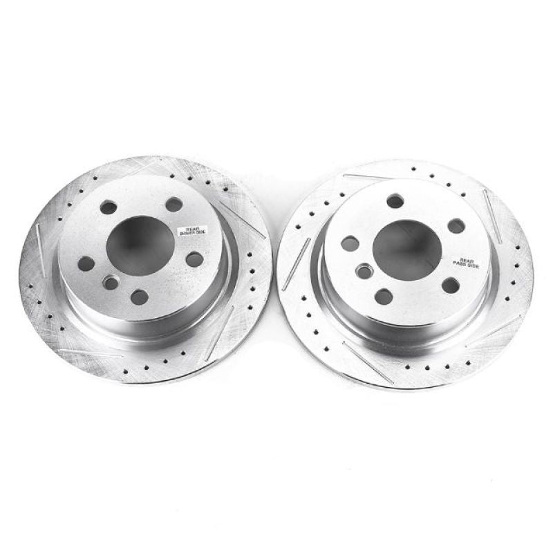 Power Stop 14-19 Mini Cooper Rear Evolution Drilled & Slotted Rotors - Pair PowerStop