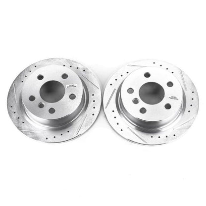 Power Stop 14-19 Mini Cooper Rear Evolution Drilled & Slotted Rotors - Pair PowerStop