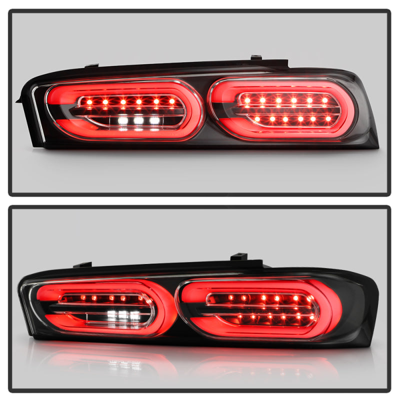 Spyder Chevy Camaro 16-18 Halogen LED Tail Lights Black ALT-YD-CCAM16HAL-SEQ-BK