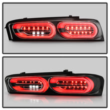 Load image into Gallery viewer, Spyder Chevy Camaro 16-18 Halogen LED Tail Lights Black ALT-YD-CCAM16HAL-SEQ-BK