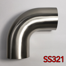 Load image into Gallery viewer, Stainless Bros 1.5in SS321 90 Deg Mandrel Bend Elbow - 1.5D Radius 16GA/.065in Wall (Leg)