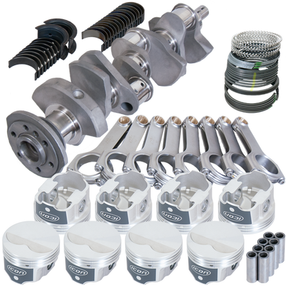 Eagle Chevy 350 3.480in Crank 5.700in H-Beam -3.7cc Flat Top 4.000in Pistons Rotating Assembly