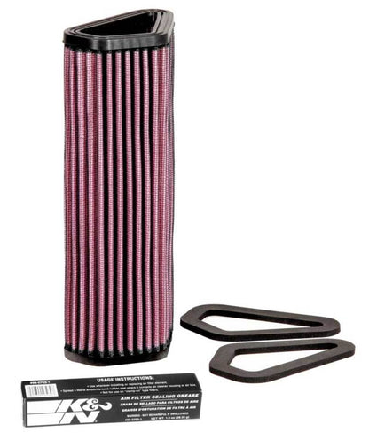 K&N 07-12 Ducati 1098/1098S/1098R/848 848/1198S/Streetfighter/848 Evo/Diavel Replacement Air Filter K&N Engineering