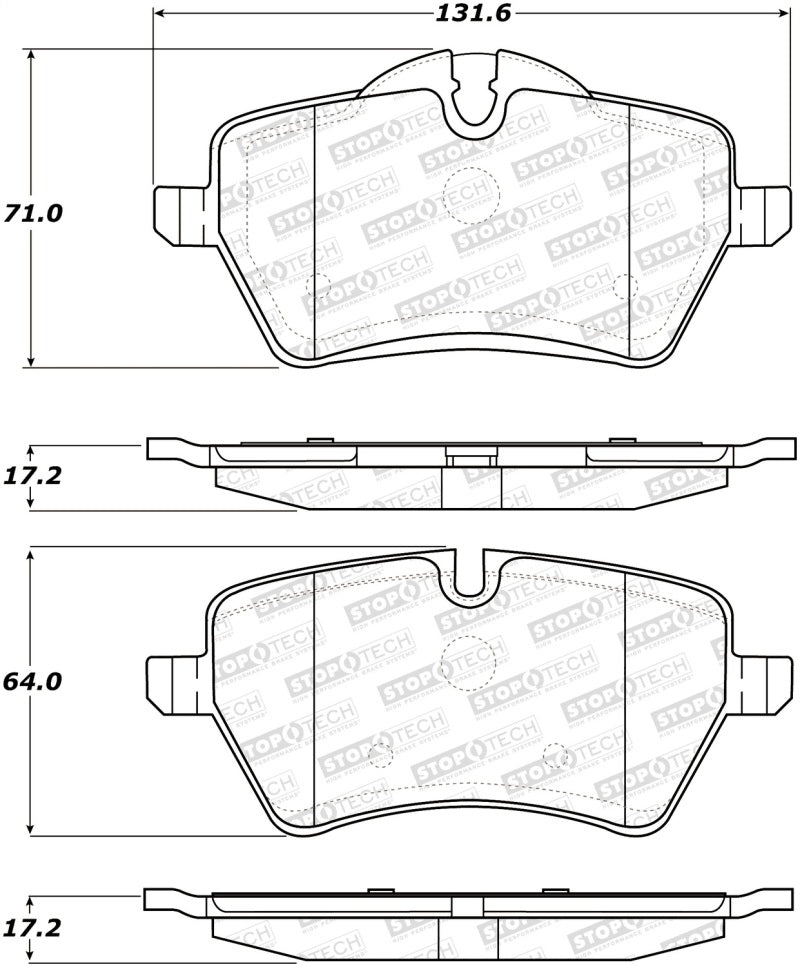 StopTech Premium Ceramic Brake Pads - 308.12041