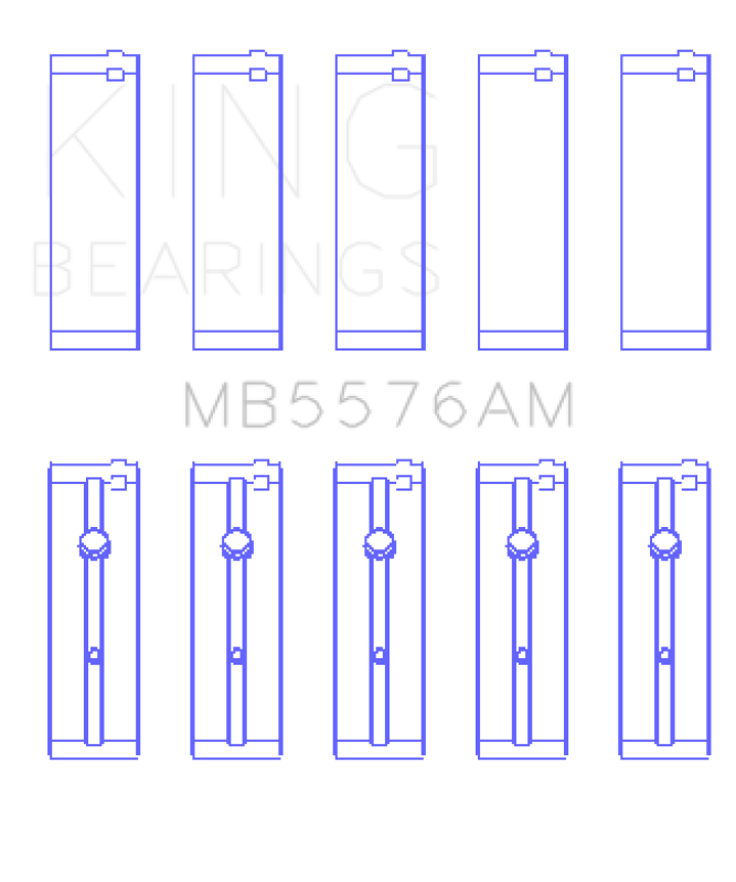 King Engine Bearings Ford J4B/J4C (Size +0.25mm) Main Bearing Set