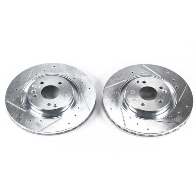 Power Stop 04-07 Mercedes-Benz C230 Front Evolution Drilled & Slotted Rotors - Pair PowerStop