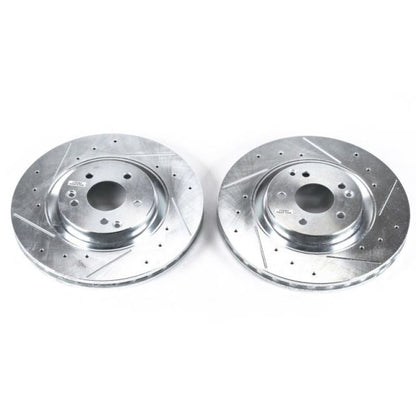 Power Stop 04-07 Mercedes-Benz C230 Front Evolution Drilled & Slotted Rotors - Pair PowerStop