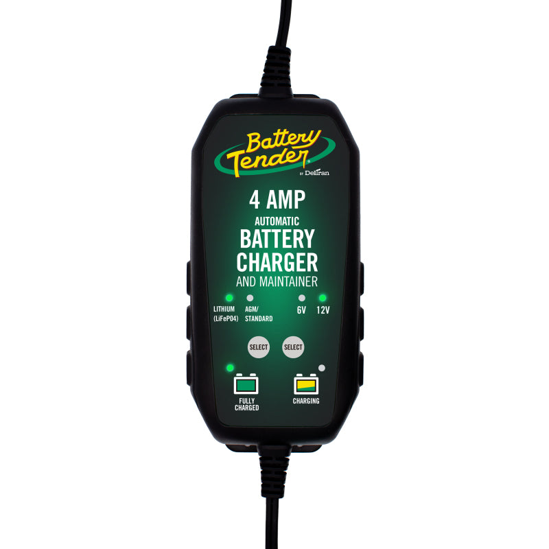 Battery Tender 6V 12V 4AMP Lead Acid and Lithium Selectable Battery Charger Battery Tender