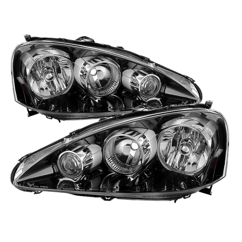 Xtune Acura Rsx 2005-2006 OEM Style Headlights -Black HD-JH-ARSX05-AM-BK SPYDER