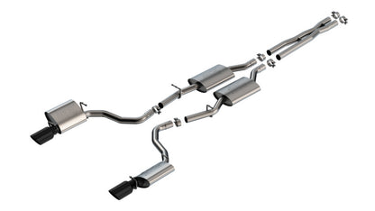 Borla 19-23 Dodge Charger GT 3.6L V6 RWD ATAK Catback Exhaust - Black Chrome Tips Borla