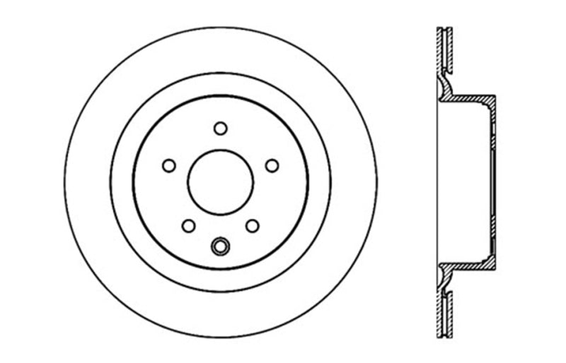 StopTech 13-17 Nissan 370Z Sport Cryo Drilled Left Rear Rotor Stoptech