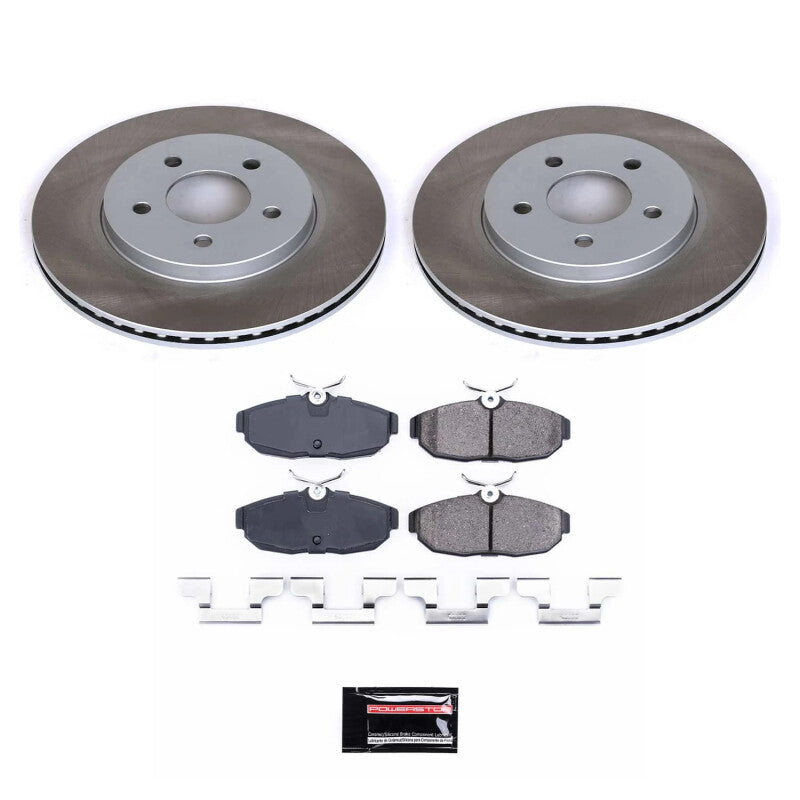 Power Stop 05-11 Ford Mustang Rear Semi-Coated Rotor Kit PowerStop