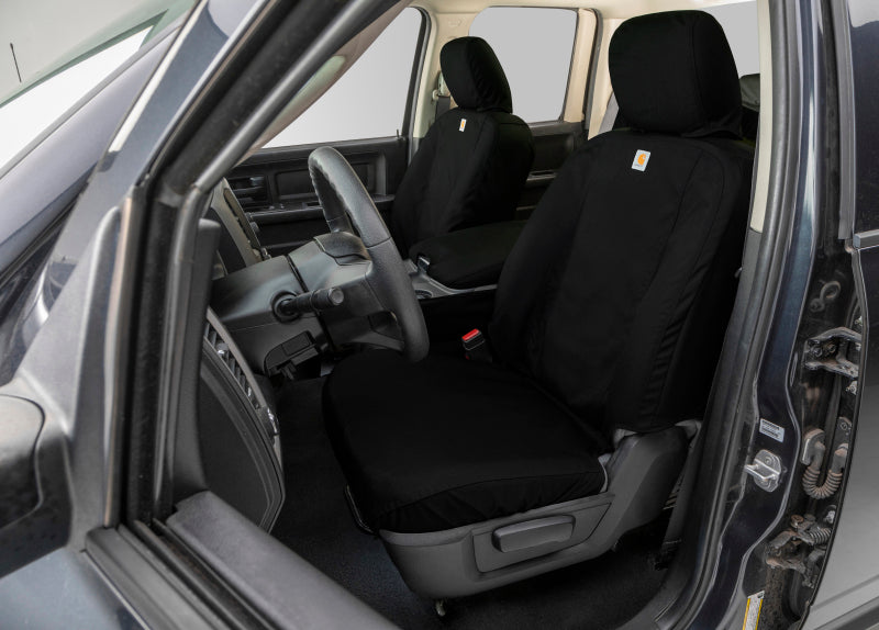 Covercraft 11-14 Ford F150 Carhartt Super Dux SeatSaver Custom Front Row Seat Covers - Black