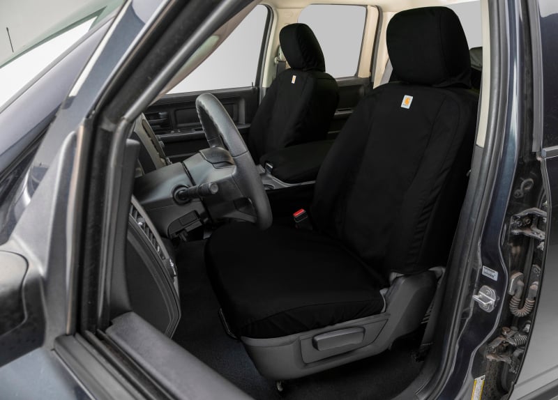 Covercraft 13-16 Dodge Ram Carhartt Super Dux SeatSaver Custom Front Row Seat Covers - Black