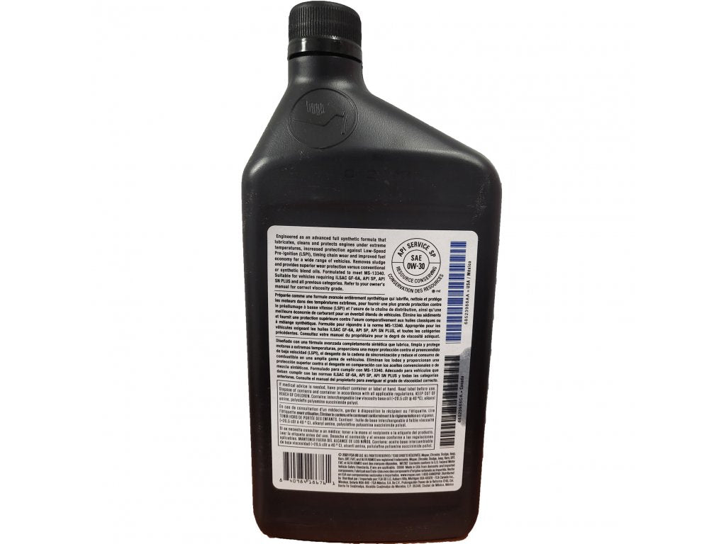 Genuine OEM Mopar 0w30 Engine Oil (68523988AA) X1