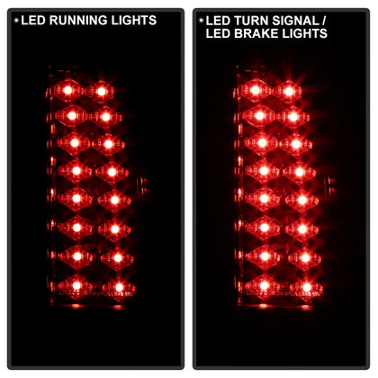 Spyder Chevy C/K Series 1500 88-98/Blazer 92-94 LED Tail Lights Red Clear ALT-YD-CCK88-LED-RC