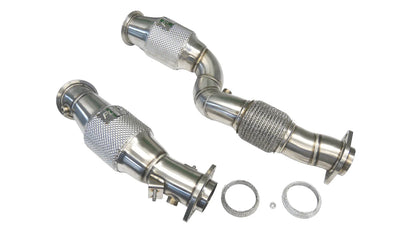 PLM Downpipes with EPA Cats for BMW 2020-2024 M3 / M4 G80/G82 - PLM-DP-G80-CAT-200