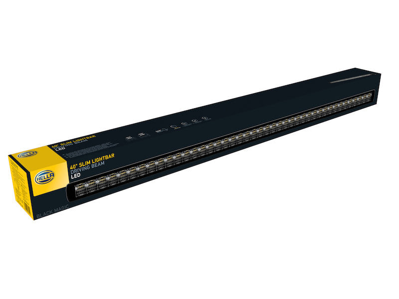 Hella Universal Black Magic 40in Thin Light Bar - Driving Beam Hella