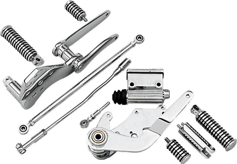 Bikers Choice 58-86 FL FX 86-99 Softail Chrome Custom Forward Controls 3/4 Inch Master Cylinder
