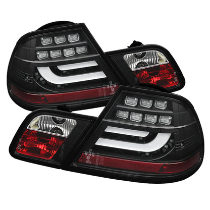 Spyder BMW E46 00-03 2Dr Coupe Light Bar LED Tail Lights Blk ALT-YD-BE4600-LBLED-BK SPYDER