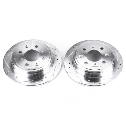 Power Stop 90-01 Acura Integra Rear Evolution Drilled & Slotted Rotors - Pair PowerStop