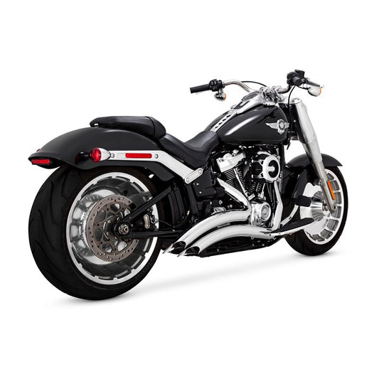 Vance & Hines 25-26 Harley Davidson Gen 2 M8 Wide Tire Softail Big Radius Exhaust System - Chrome