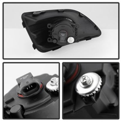 Spyder Ford C-Max 2013-2015 OEM Fog Light W/Universal Switch- Clear FL-FCMAX2013-C SPYDER