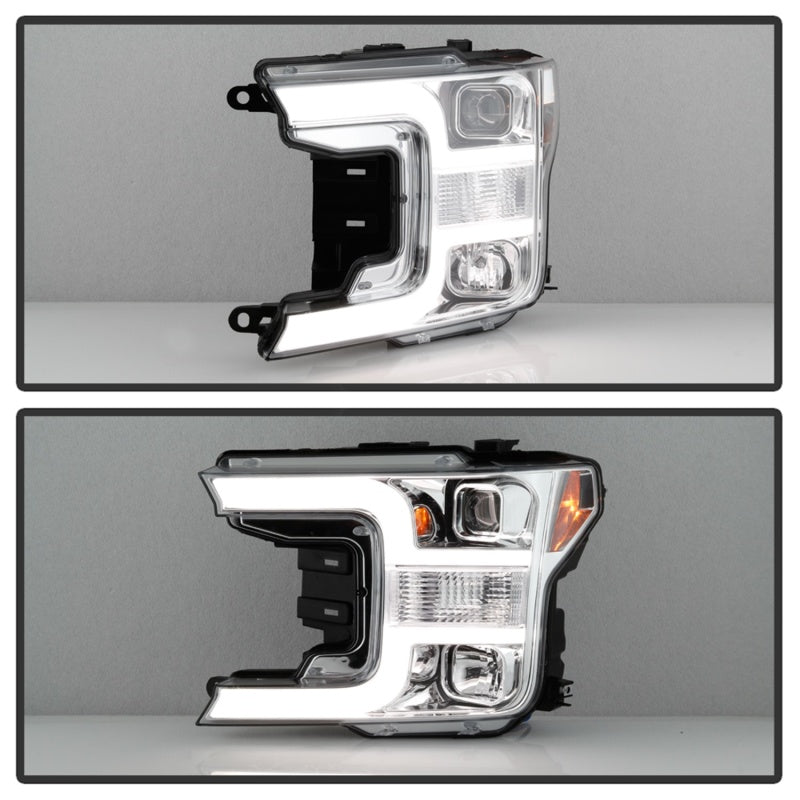Spyder Signature Ford F150 18-19 (Halogen Model) Projector Headlights - Chrome (PRO-YD-FF15018-LB-C) SPYDER