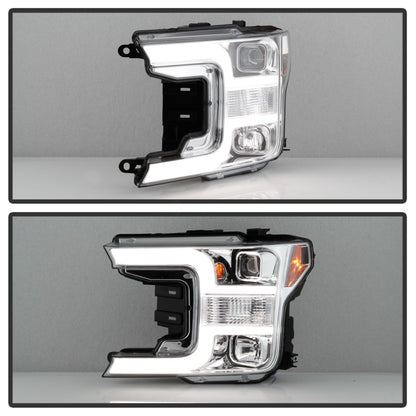 Spyder Signature Ford F150 18-19 (Halogen Model) Projector Headlights - Chrome (PRO-YD-FF15018-LB-C) SPYDER