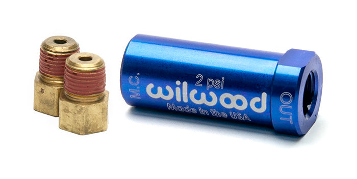 Wilwood Residual Pressure Valve - w/ Fittings - 2# / Blue 260-13783