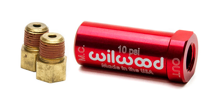 Wilwood Red Residual Pressure Valve - w/ Fittings 260-13784