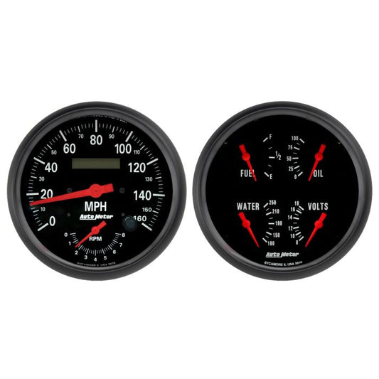 Autometer Z-Series Quad & Tach/Speedo 5in. - 2 Pc. 2602