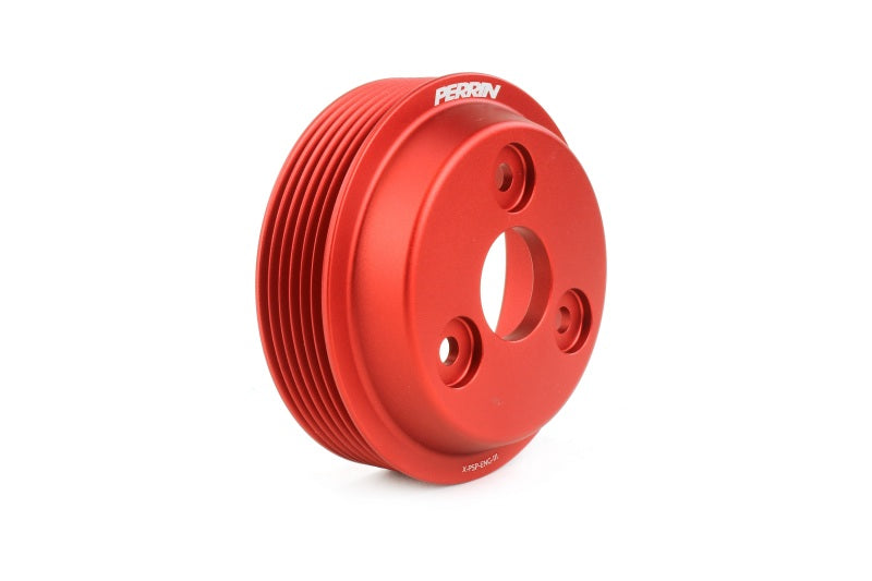 Perrin 15-21 Subaru WRX Lightweight Water Pump Pulley - Red Perrin Performance