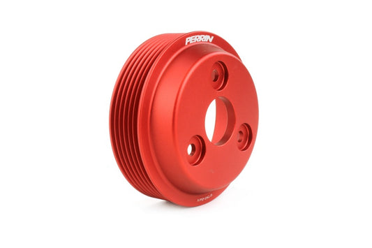 Perrin 15-21 Subaru WRX Lightweight Water Pump Pulley - Red Perrin Performance