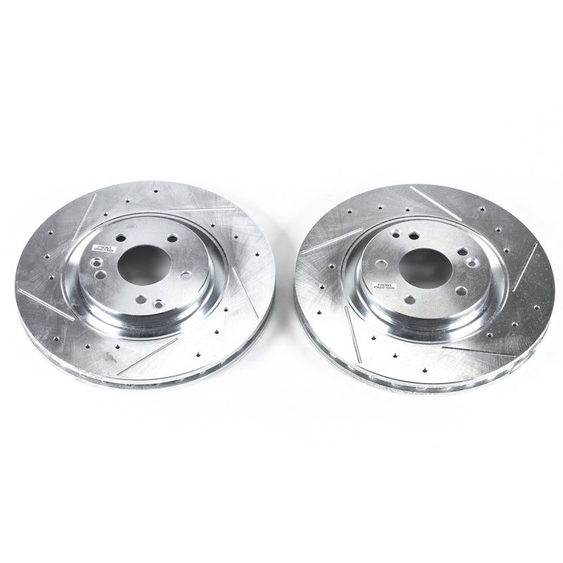 Power Stop 04-07 Mercedes-Benz C230 Front Evolution Drilled & Slotted Rotors - Pair PowerStop
