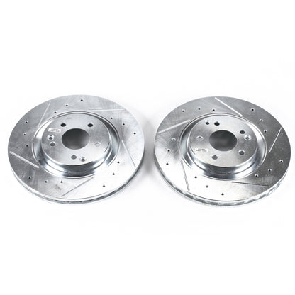 Power Stop 04-07 Mercedes-Benz C230 Front Evolution Drilled & Slotted Rotors - Pair PowerStop