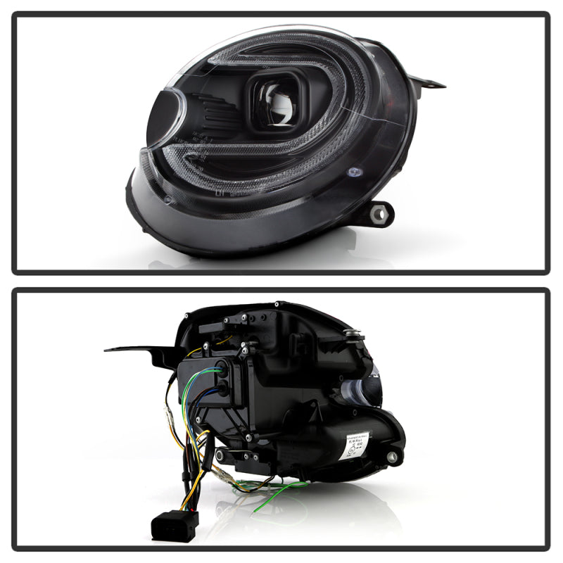 Spyder Mini Cooper 07-12 V2 Halogen Model Only Projector Headlights - Black PRO-YD-MC07V2SI-SBLB-BK SPYDER