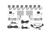 Diode Dynamics Stage Series SXS Rock Light Installer Kit - RGBW M8 w/Controller (8-pack)