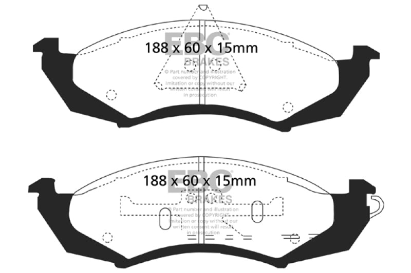 EBC YellowStuff Front Brake Pads - DP41180R EBC